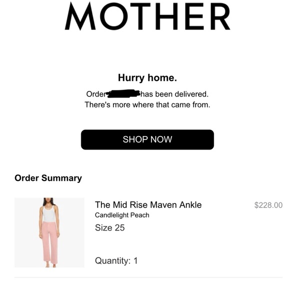 Mother Denim The Mid Rise Maven Ankle in Candlelight Peach, Size 25 - Picture 8 of 8